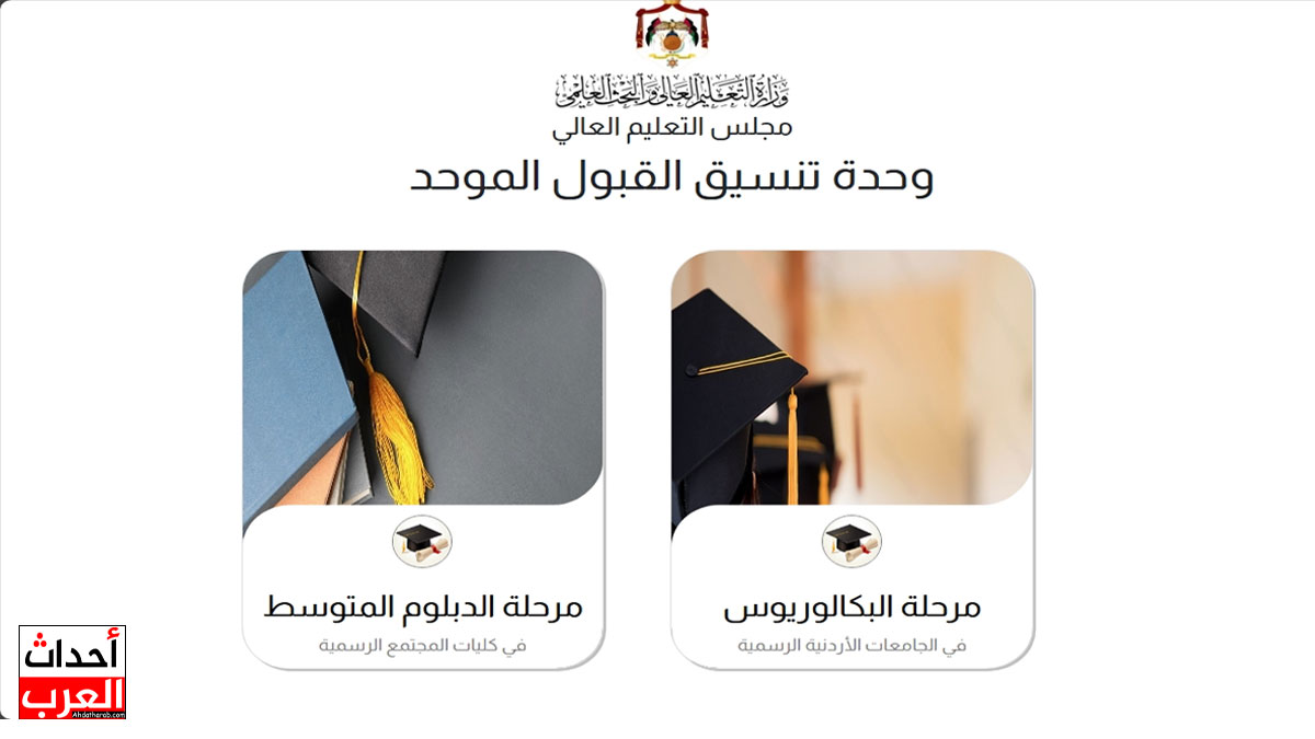 رابط تقديم القبول الموحد 2025 دبلوم الأردن